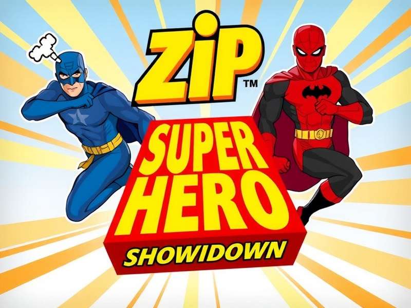 Zip Super Hero Showdown Official Cover Art Zip Super Hero Showdown Game Cover featuring Indian superheroes